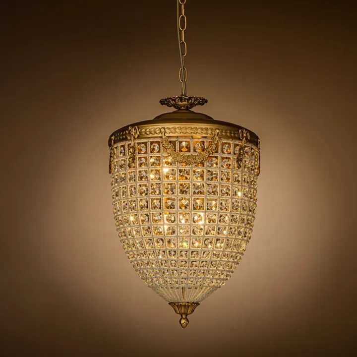 Kronleuchter Empire Gold Eisen & Glas 65 cm
