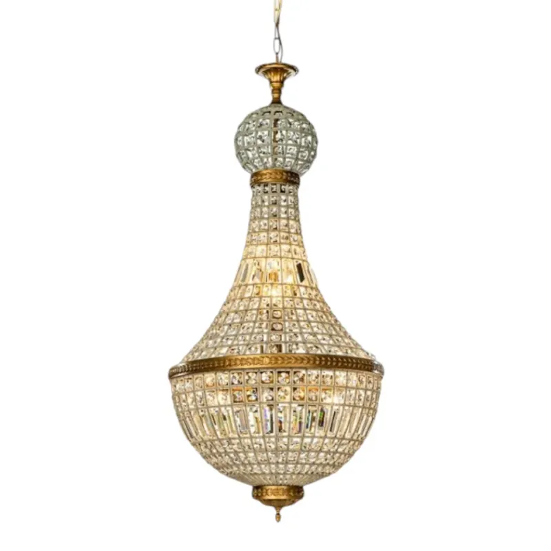 Kronleuchter Bombay Gold Eisen & Glas 80 cm Kronleuchter Bombay in Gold, 80cm. Eleganter Kristallleuchter aus Eisen und Glas für exklusive Schweizer Wohnräume.