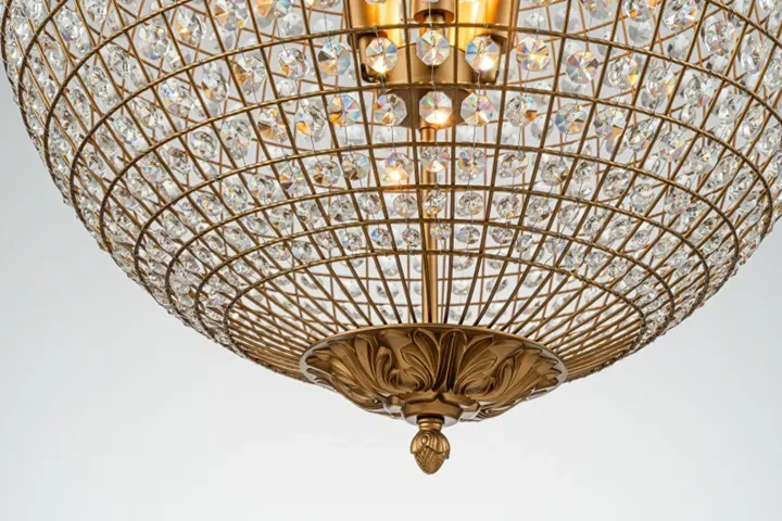Kronleuchter Palazzo Gold Eisen & Glas 63 cm