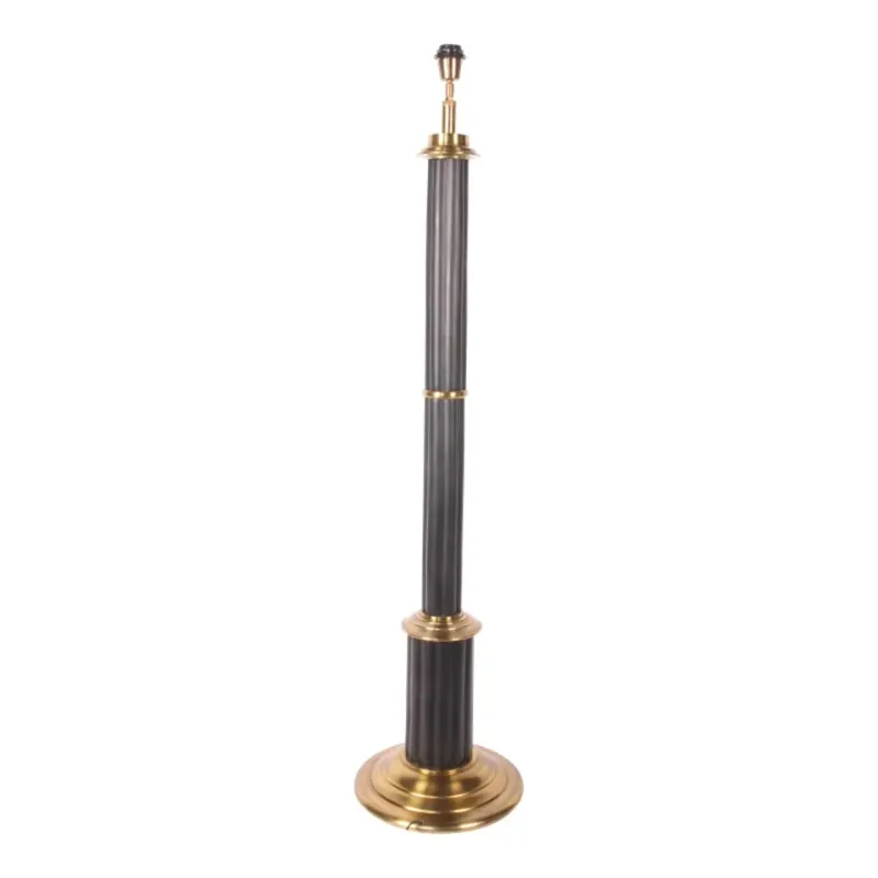 Stehleuchtenfuss Gold Schwarz Aluminium 125 cm Stehleuchtenfuss in Gold und Schwarz, 125cm. Klassischer gerillter Stehlampenfuss aus Aluminium für Schweizer Wohnräume.