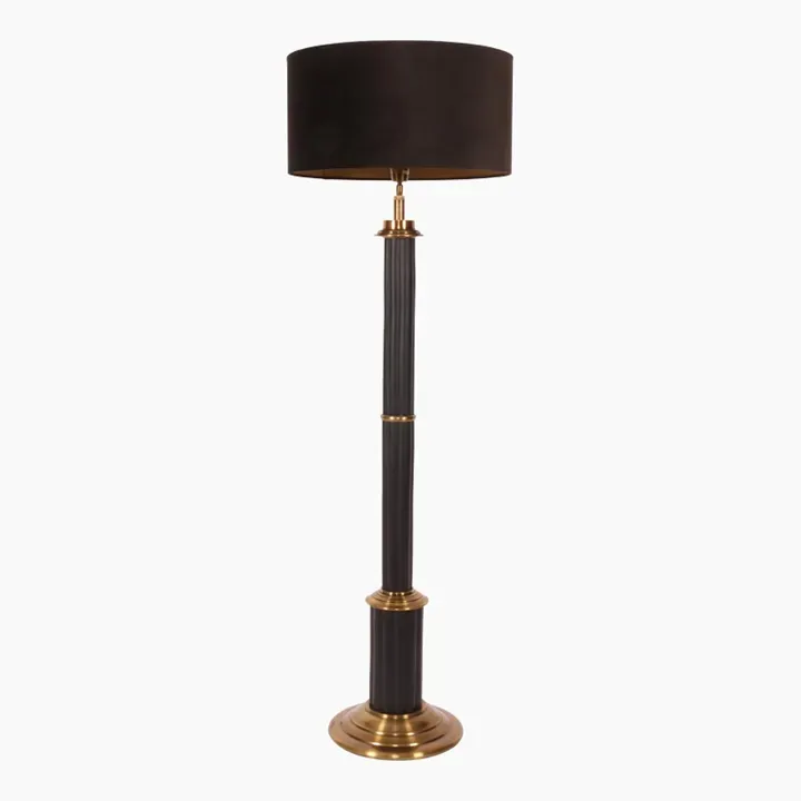 Stehleuchtenfuss Gold Schwarz Aluminium 125 cm