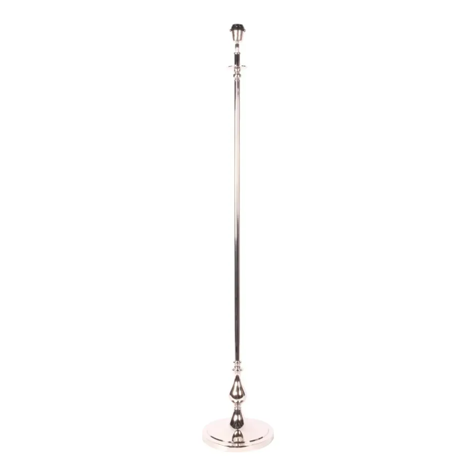 Stehleuchtenfuss Silber Messing Neusilber 143 cm Stehleuchtenfuss in Silber, 143cm. Eleganter Stehlampenfuss aus Messing für Schweizer Wohnräume.