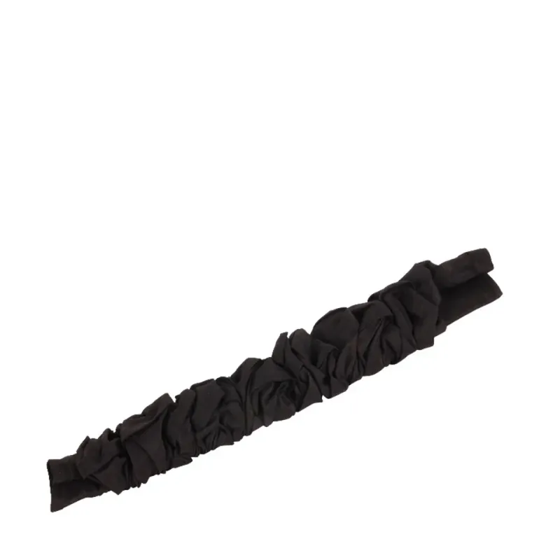 Kronleuchter Kabelabdeckung Schwarz Seide 183 cm Schwarze Kronleuchter-Kabelabdeckung aus Seide, 183cm. Elegante Kettenabdeckung für Schweizer Lampen.
