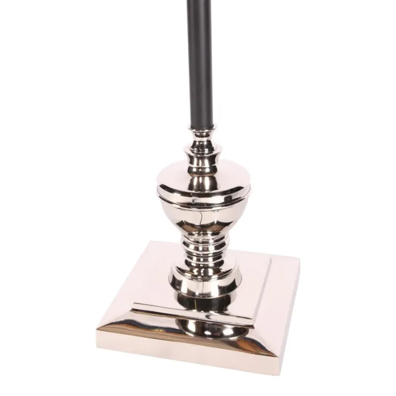Stehleuchtenfuss Silber Schwarz Aluminium 140 cm