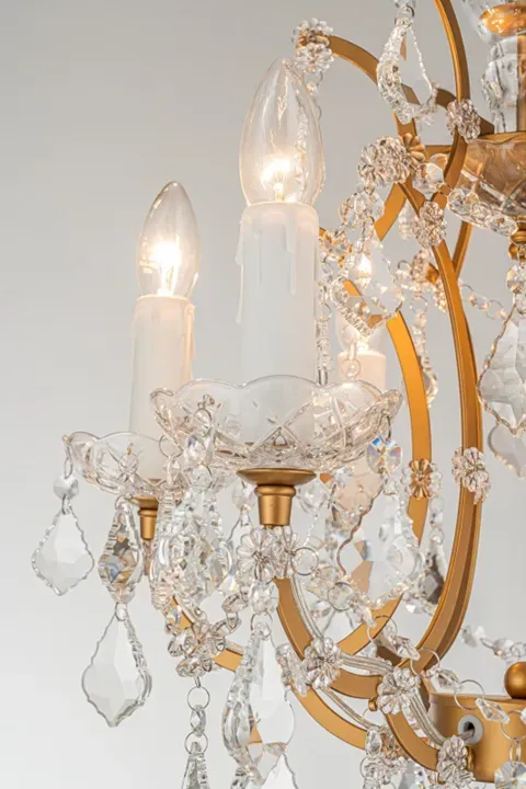 Stehleuchte Memphis Gold Eisen & Glas 175 cm