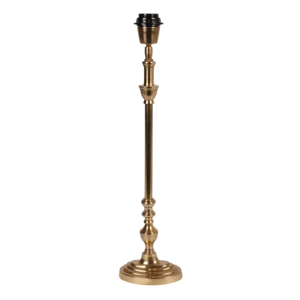 Tischlampenfuss Gold Aluminium 55 cm Tischlampenfuss in Gold, 55cm. Klassischer schlanker Lampenfuss aus Aluminium für Schweizer Wohnräume.