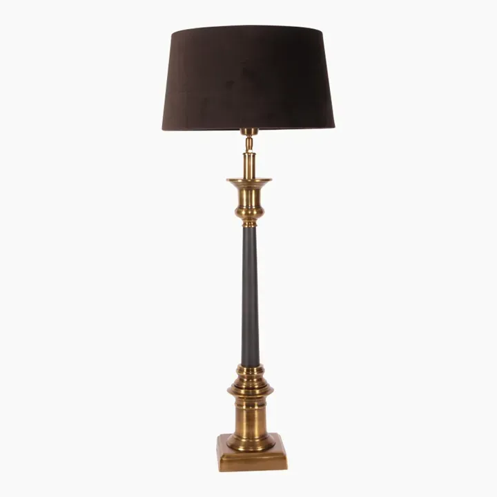 Tischleuchtenfuss Gold Schwarz Aluminium 75 cm