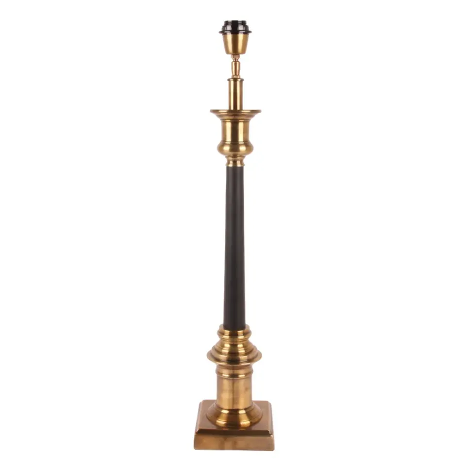 Tischleuchtenfuss Gold Schwarz Aluminium 75 cm Tischleuchtenfuss Gold Schwarz, 75cm. Grosser klassischer Lampenfuss aus Aluminium für Schweizer Wohnräume.