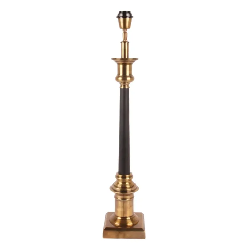 Tischleuchtenfuss Gold Schwarz Aluminium 75 cm Tischleuchtenfuss Gold Schwarz, 75cm. Grosser klassischer Lampenfuss aus Aluminium für Schweizer Wohnräume.