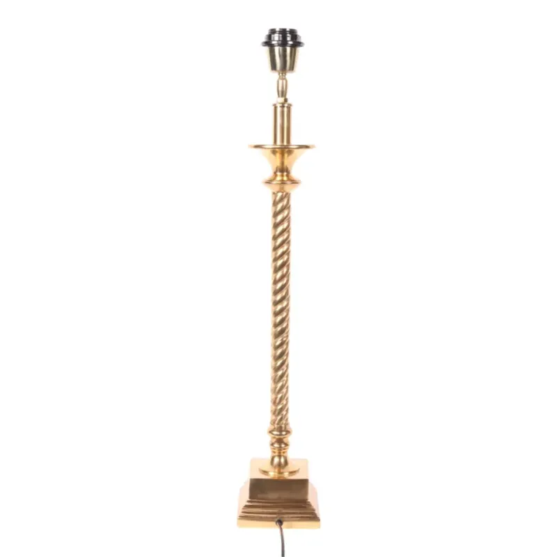 Tischlampenfuss Gold Aluminium 66 cm Tischlampenfuss in Gold, 66cm. Klassischer gedrehter Lampenfuss aus Aluminium für Schweizer Wohnräume.