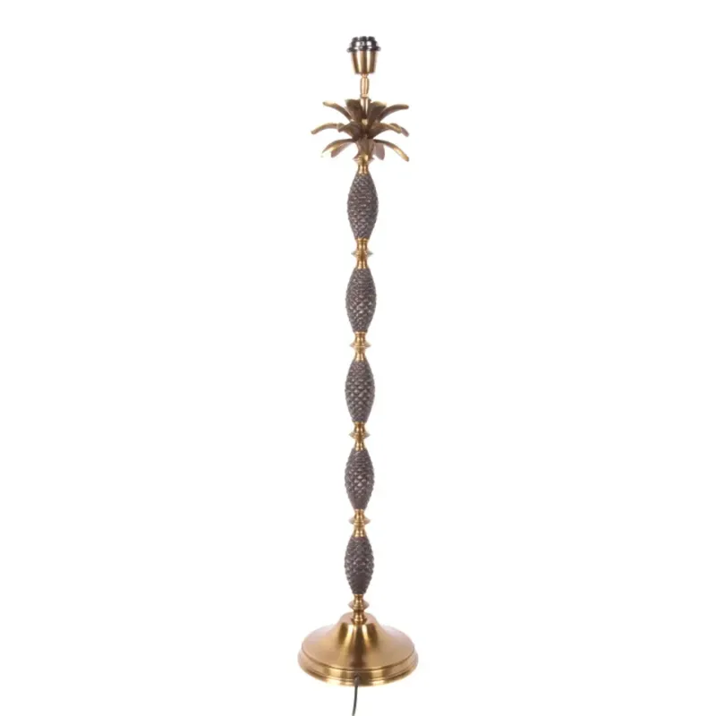 Tischleuchtenfuss Palme Gold Schwarz Aluminium 95 cm Tischleuchtenfuss Palme in Gold, 95cm. Extravaganter grosser Lampenfuss aus Aluminium für Schweizer Wohnräume