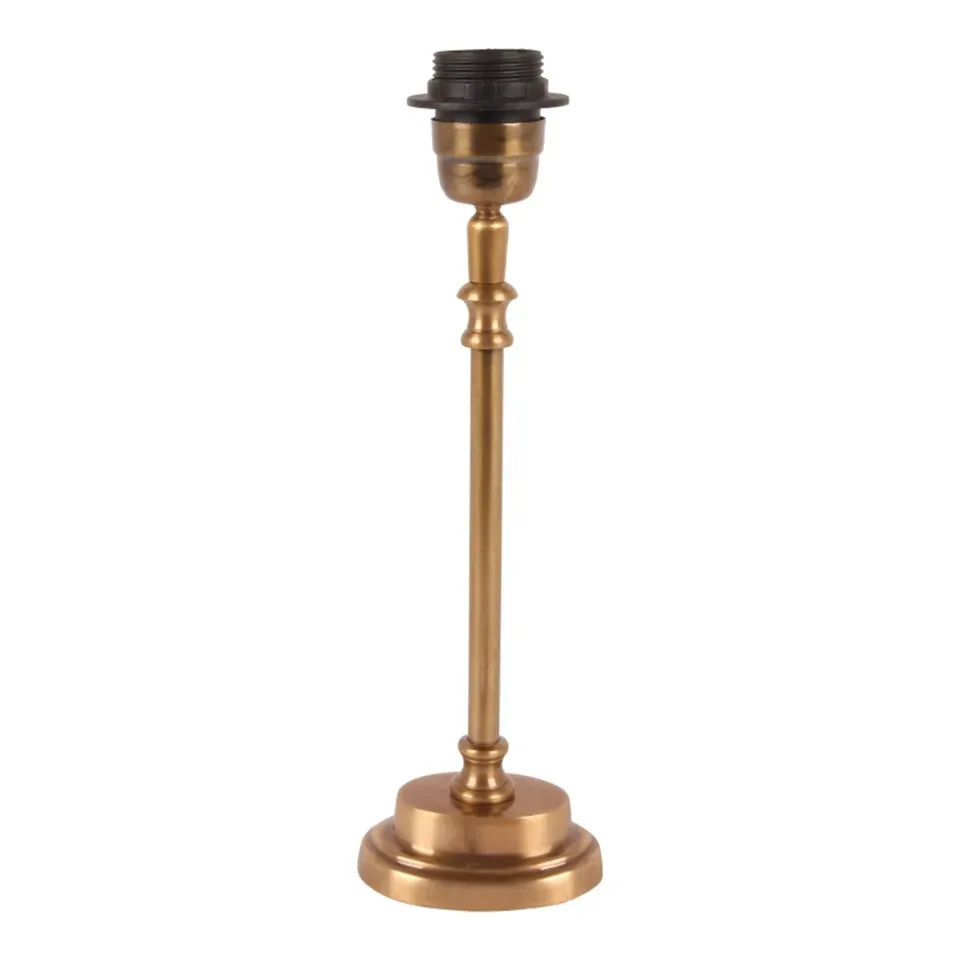 Tischlampenfuss Gold Messing 32 cm Tischlampenfuss in Gold, 32cm. Kleiner, eleganter Lampenfuss aus Messing für Schweizer Wohnräume.