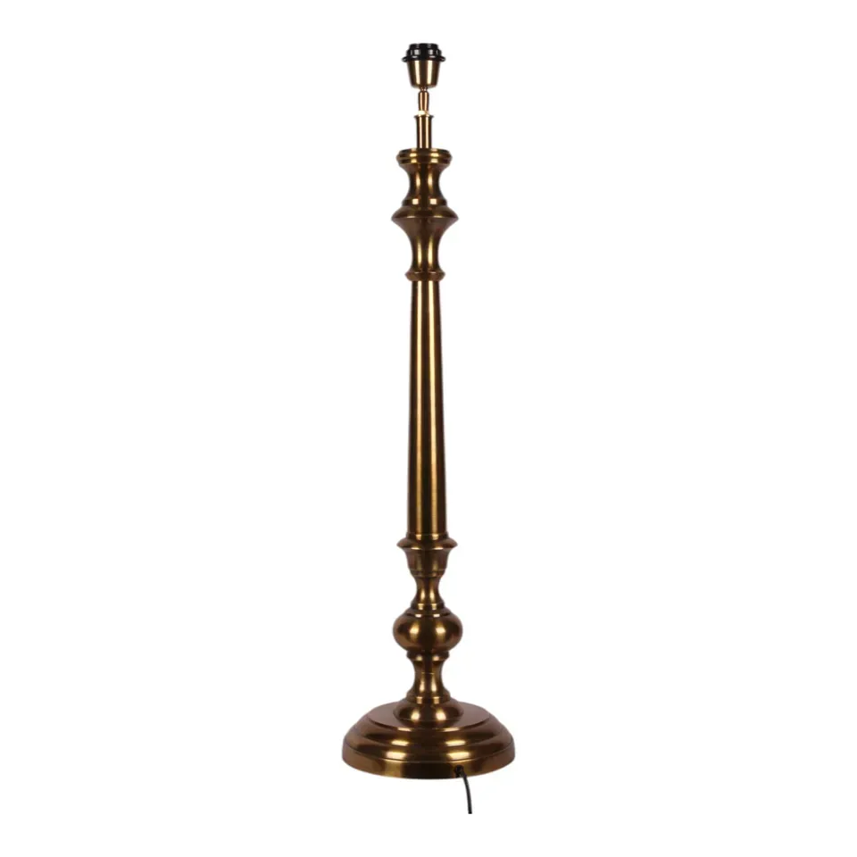 Tischleuchtenfuss Gold Aluminium Antikgold 92 cm Tischleuchtenfuss in Gold, 92cm. Grosser herrschaftlicher Lampenfuss aus Aluminium für Schweizer Wohnräume