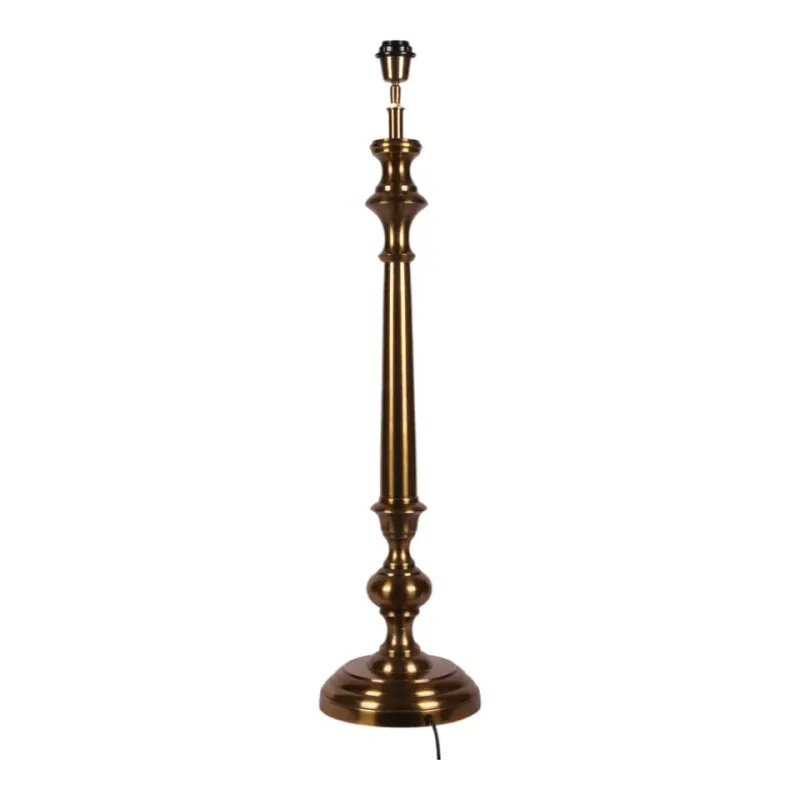Tischleuchtenfuss Gold Aluminium Antikgold 92 cm Tischleuchtenfuss in Gold, 92cm. Grosser herrschaftlicher Lampenfuss aus Aluminium für Schweizer Wohnräume