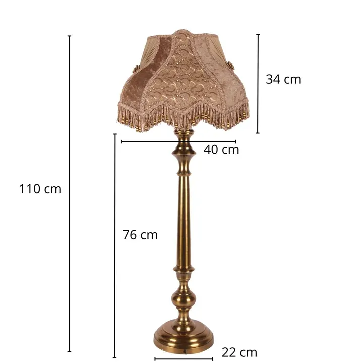 Tischleuchtenfuss Gold Aluminium Antikgold 92 cm