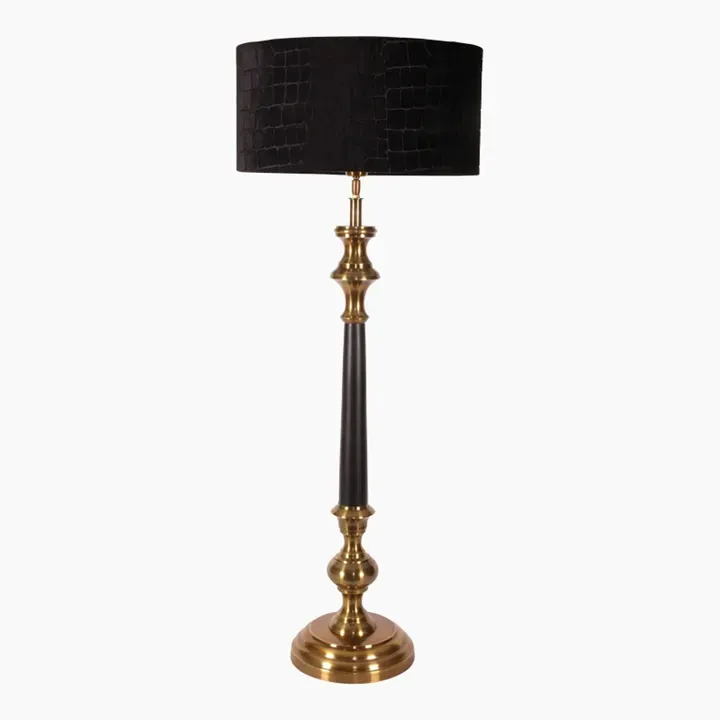 Tischleuchtenfuss Gold Schwarz Aluminium 92 cm