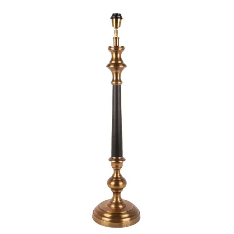 Tischleuchtenfuss Gold Schwarz Aluminium 92 cm Tischleuchtenfuss Gold Schwarz, 92cm. Grosser barocker Lampenfuss aus Aluminium für Schweizer Wohnräume.