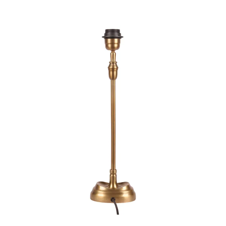 Tischlampenfuss Gold Messing 50 cm Tischlampenfuss in Gold, 50cm. Klassischer schlanker Lampenfuss aus Messing für Schweizer Wohnräume.
