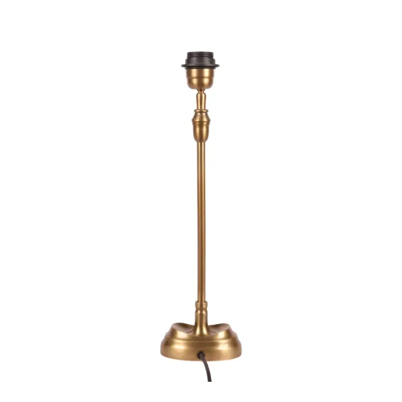 Tischlampenfuss Gold Messing 50 cm Tischlampenfuss in Gold, 50cm. Klassischer schlanker Lampenfuss aus Messing für Schweizer Wohnräume.