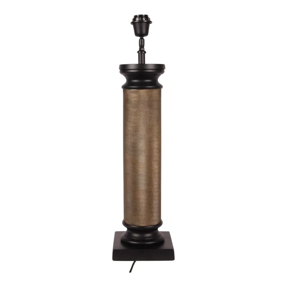 Tischlampenfuss Gold Schwarz Aluminium 62 cm Tischlampenfuss Gold Schwarz, 62cm. Moderner säulenartiger Lampenfuss aus Aluminium für Schweizer Wohnräume.