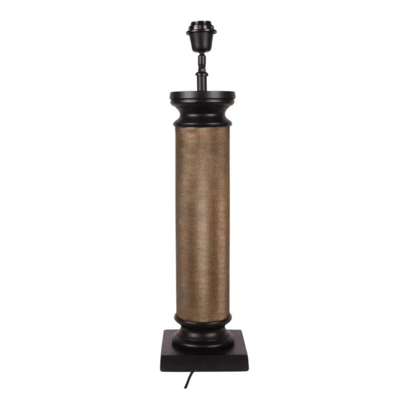 Tischlampenfuss Gold Schwarz Aluminium 62 cm Tischlampenfuss Gold Schwarz, 62cm. Moderner säulenartiger Lampenfuss aus Aluminium für Schweizer Wohnräume.