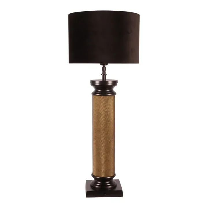 Tischlampenfuss Gold Schwarz Aluminium 62 cm