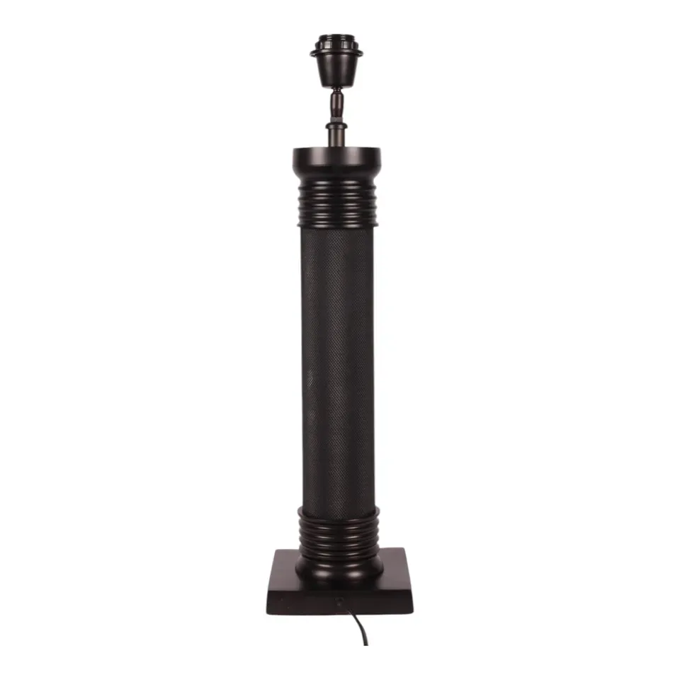 Tischlampenfuss Schwarz Aluminium 60 cm Tischlampenfuss in Schwarz, 60cm. Moderner gerillter Lampenfuss aus Aluminium für Schweizer Wohnräume.