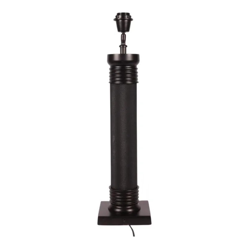 Tischlampenfuss Schwarz Aluminium 60 cm Tischlampenfuss in Schwarz, 60cm. Moderner gerillter Lampenfuss aus Aluminium für Schweizer Wohnräume.