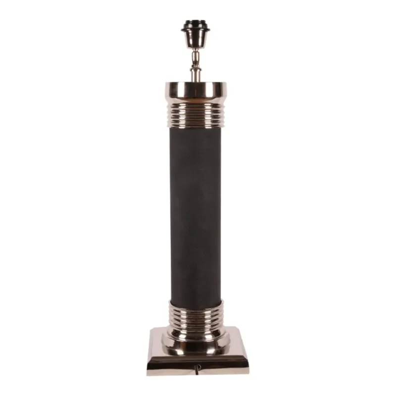 Tischlampenfuss Silber Schwarz Aluminium 68 cm Tischlampenfuss Silber Schwarz, 68cm. Moderner gerillter Lampenfuss aus Aluminium für Schweizer Wohnräume.