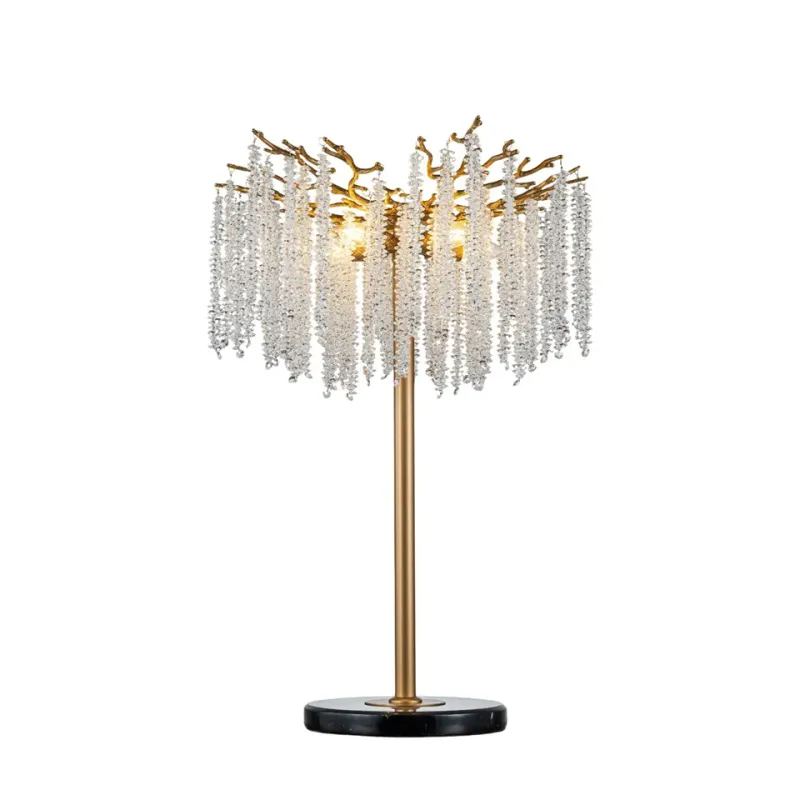 Waterfall Tischleuchte Gold Eisen Glas 85x56x56 cm Wasserfall-Tischleuchte, Eisen und Glas, gold, 85x56x56cm. Glamouröse Tischlampe für Schweizer Zuhause