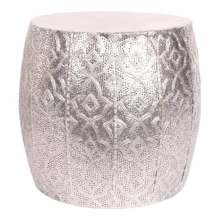 Orient Beistelltisch Eisen Silber 30x34x34 cm Beistelltisch, Eisen, silber, 30x34x34cm. Orientalischer Beistelltisch für Schweizer Zuhause.