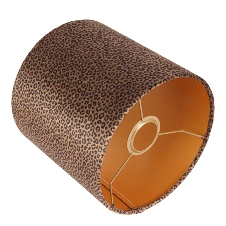 Bentley Lampenschirm Leopardenmuster Braun Samt Ø20 cm