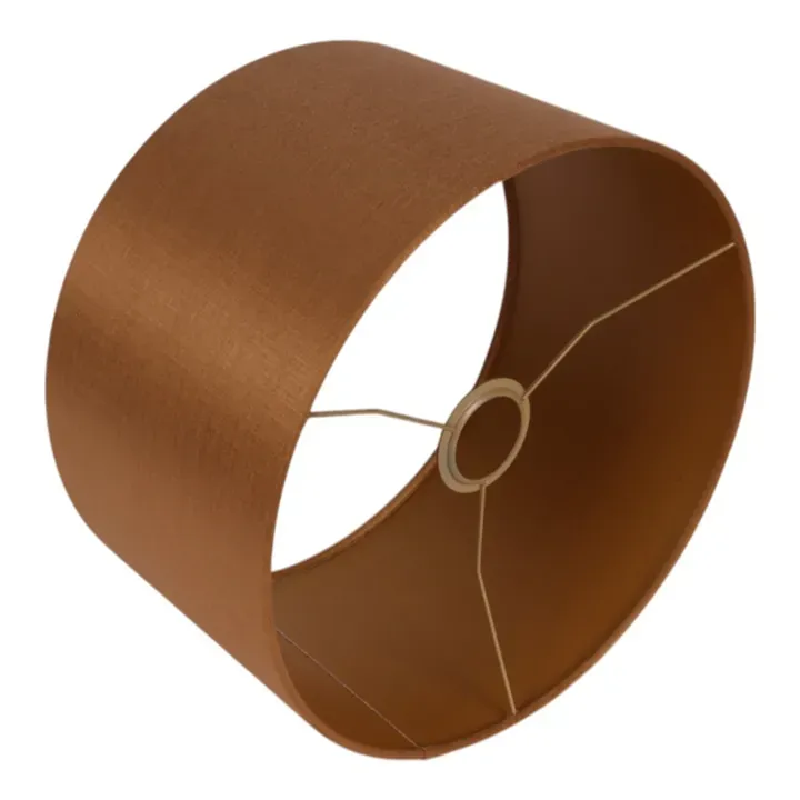 Lampenschirm Zylinder Gold Stoff Ø30 cm