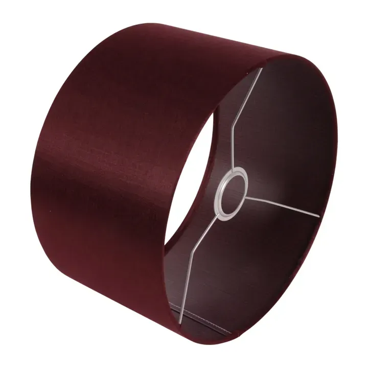 Bentley Lampenschirm Zylinder Weinrot Stoff Ø30 cm