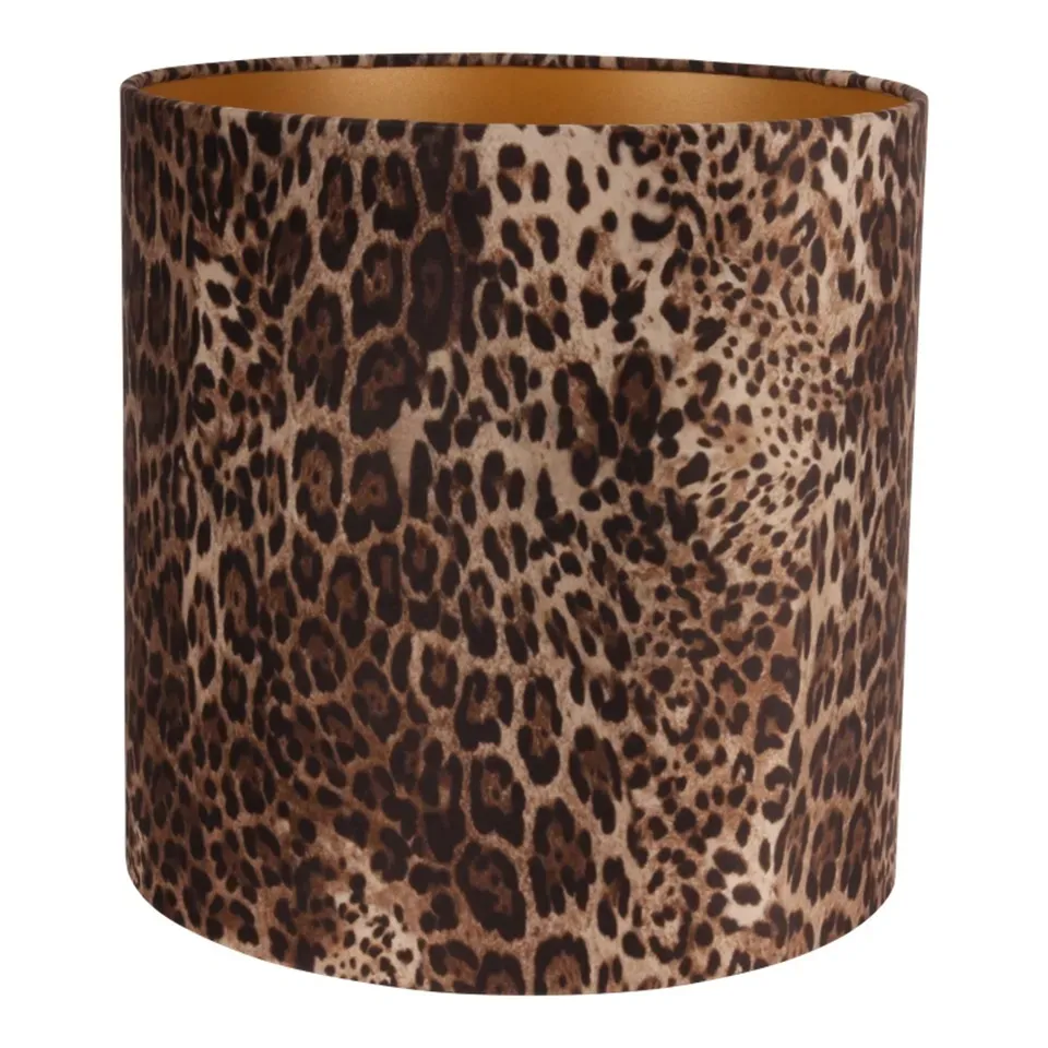 Bentley Lampenschirm Leopardenmuster Braun Samt Ø30 cm Hoher Bentley Samt-Lampenschirm mit Leopardenmuster, ø30cm. Exotischer Blickfang für stilvolle Schweizer Wohnwelten.