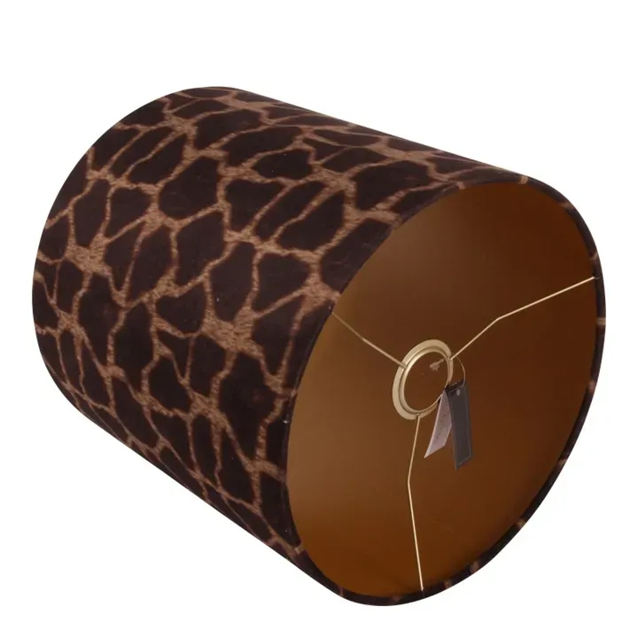 Bentley Lampenschirm Giraffenmuster Braun Samt Ø30 cm