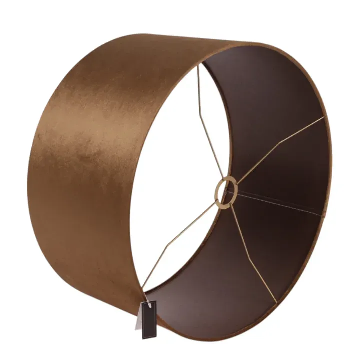 Bentley Lampenschirm Zylinder Gold Samt Ø50 cm