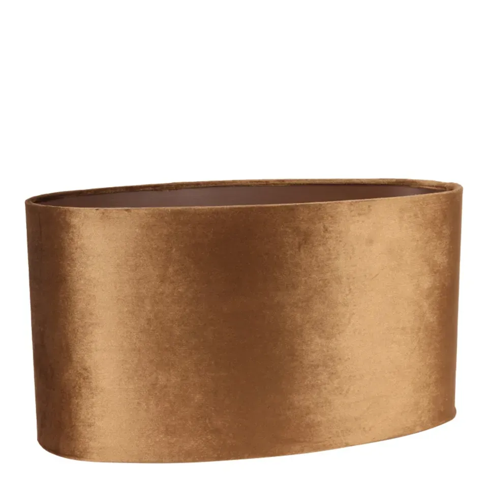 Bentley Lampenschirm Oval Gold Samt 40x20 cm Ovaler Bentley Samt-Lampenschirm in Schimmer-Gold, 40x20cm. Glamouröser Akzent für Konsolen im Schweizer Zuhause.