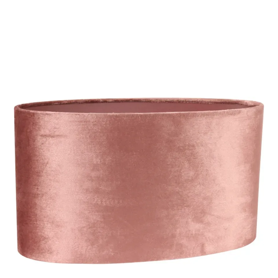 Bentley Lampenschirm Oval Rosa Samt 35x16 cm Ovaler Bentley Samt-Lampenschirm in Altrosa, 35x16cm. Romantischer Blickfang für schmale Konsolen im Schweizer Zuhause.