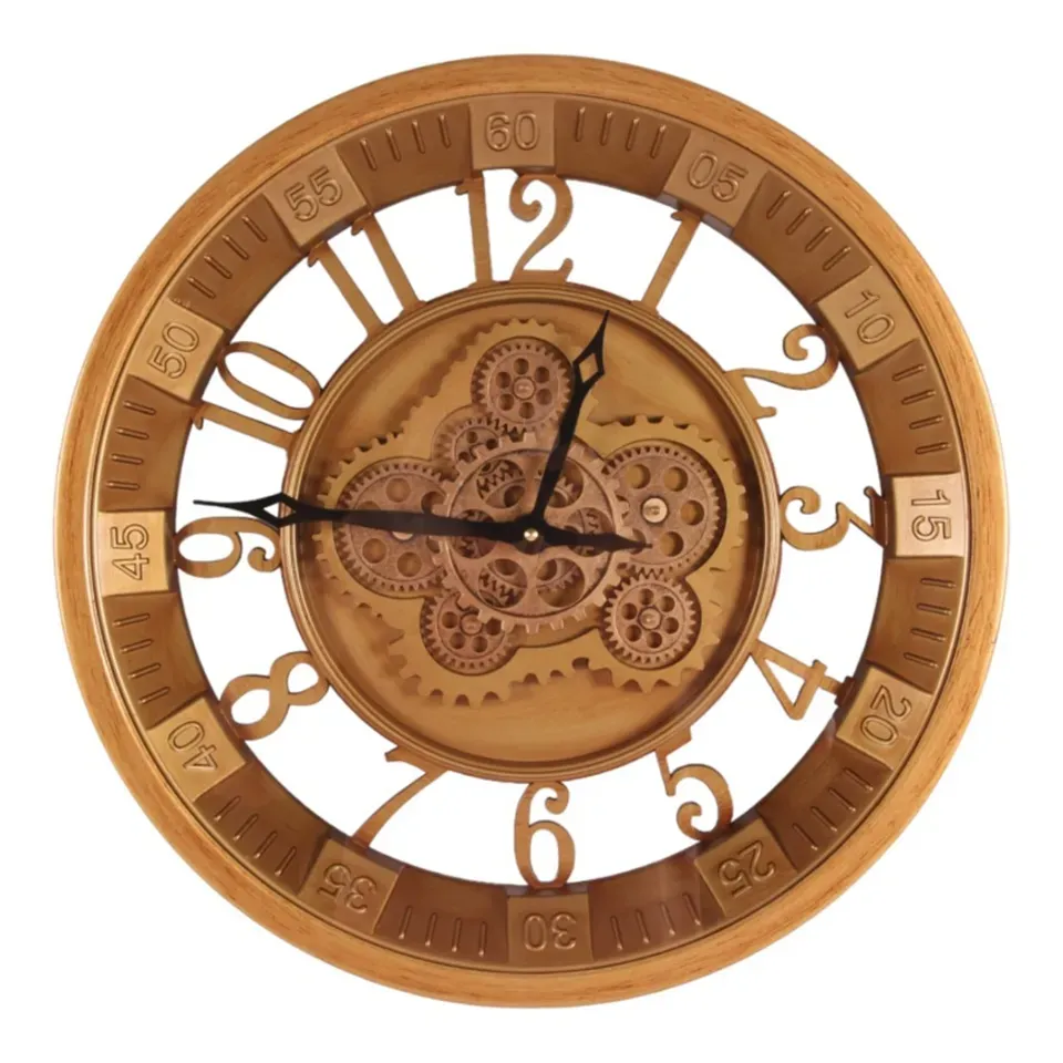 Marble Hill Wanduhr Metall/Glas Gold Rund Ø46 cm Marble Hill Wanduhr, Metall/Glas, gold, rund, ø46cm im industriellen Stil.
