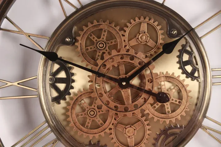 Bayonne Wanduhr Metall/Glas Gold Rund Ø62 cm