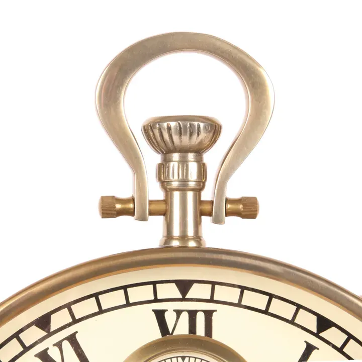 Weltzeit-Wanduhr Stahl/Aluminium Gold 41x30x6 cm