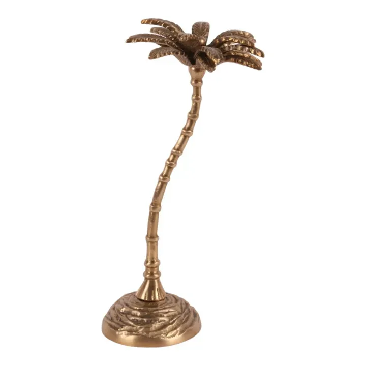 Deko Palme Messing Gold 23,5x11x11 cm Deko Palme, Messing, gold, 23,5x11x11cm im tropischen Stil.
