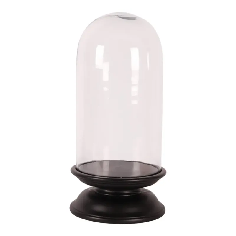 Deko-Glasglocke mit Sockel Schwarz Glas 52x25x25 cm Deko-Glasglocke mit Sockel, Glas/Holz, schwarz, 52x25x25cm im eleganten Stil.