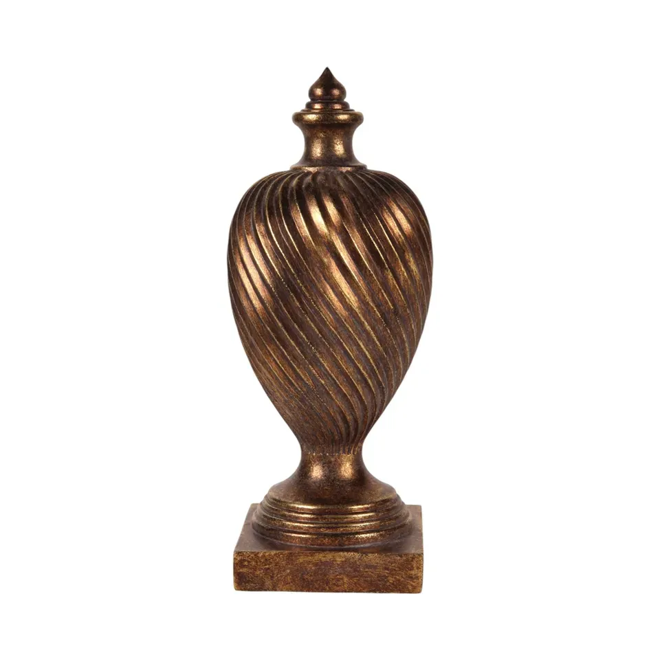 Klassisches Dekoobjekt, Skulptur, Polyresin, gold, 30x12x12cm im antiken Stil.