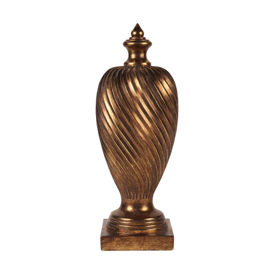 Klassisches Dekoobjekt, edle Zierskulptur olyresin Gold 43,5x16 cm Klassisches Dekoobjekt, Skulptur, Polyresin, gold, 43,5x16x16cm im antiken Stil.