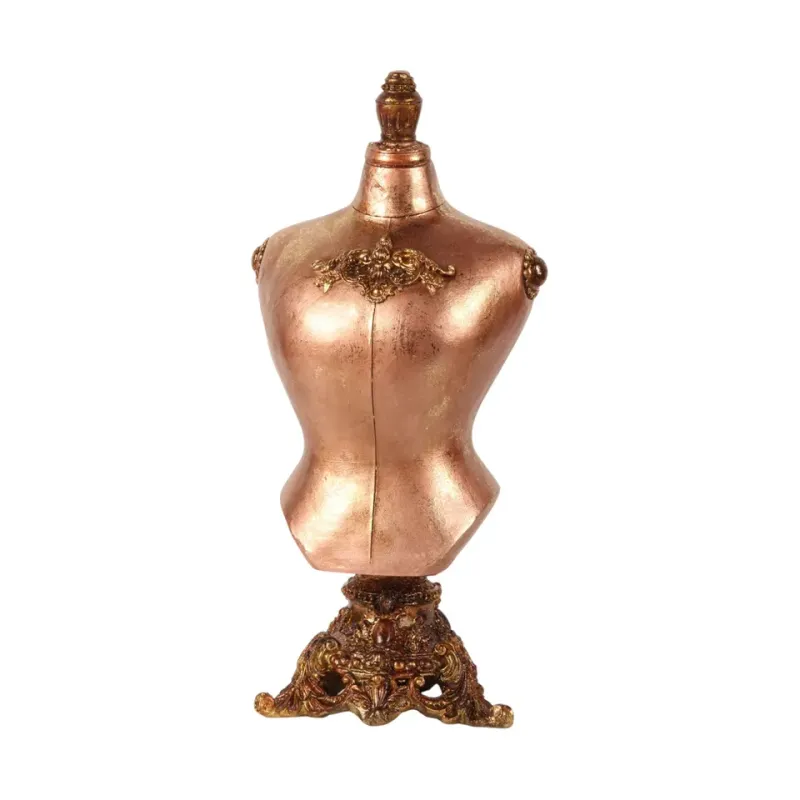Torso-Skulptur Polyresin Gold 45,5x22 cm Torso-Skulptur, Schneiderbüste, Polyresin, gold, 45,5x22x18cm im barocken Stil.