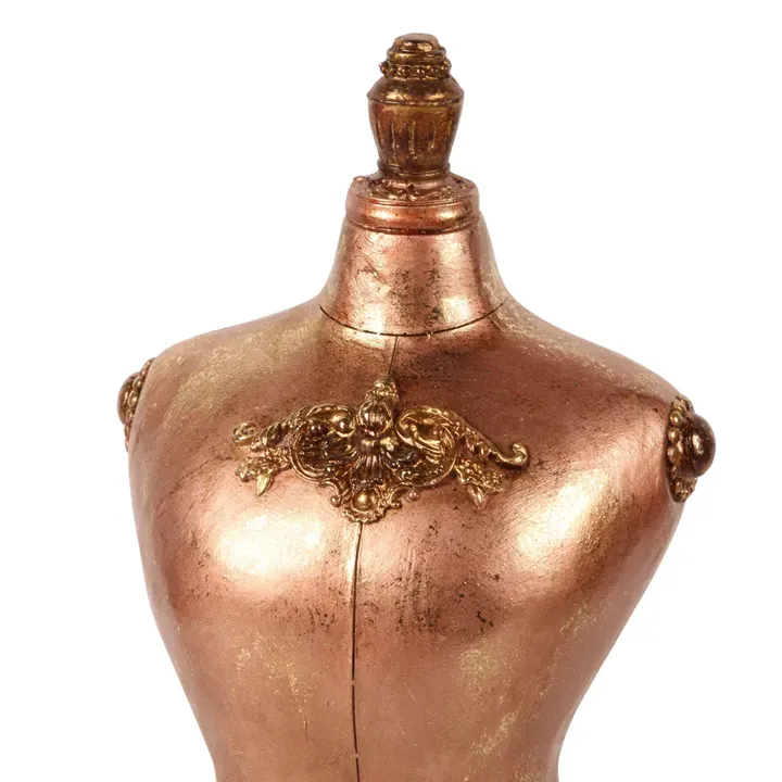 Torso-Skulptur Polyresin Gold 45,5x22 cm