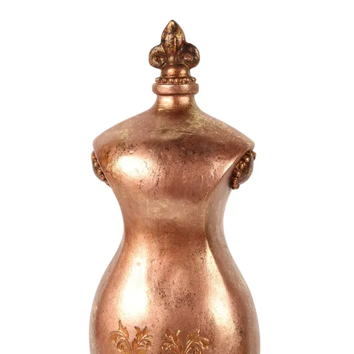 Mannequin-Torso-Skulptur Polyresin Gold 41x13,5 cm