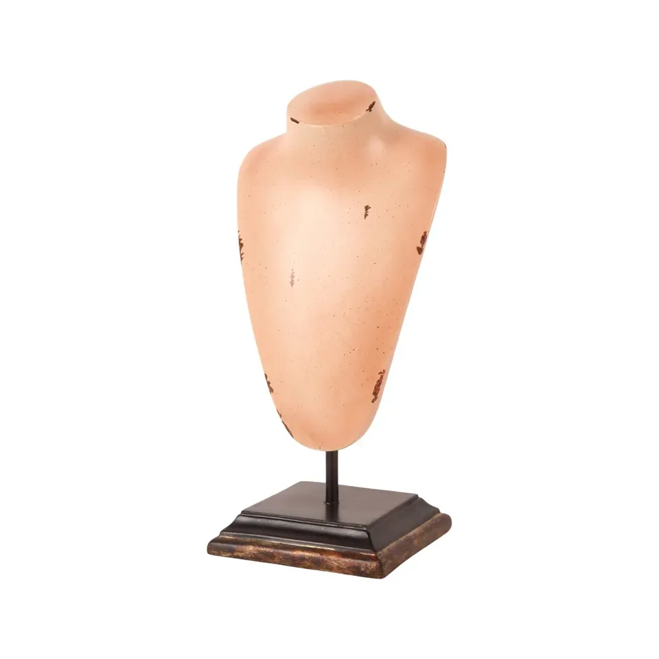 Büste Skulptur Polyresin Braun 35x16 cm Büste auf Sockel, Torso-Skulptur, Polyresin, braun, 35x16x13,5cm im abstrakten Stil.